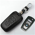 Simple Genuine Leather Auto Key Bags Smart for BMW 528i - Black