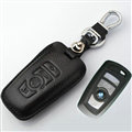 Simple Genuine Leather Auto Key Bags Smart for BMW 730Li - Black