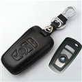 Simple Genuine Leather Auto Key Bags Smart for BMW 740Li - Black