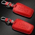 Simple Genuine Leather Auto Key Bags Smart for BMW 760Li - Red