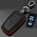 Simple Genuine Leather Auto Key Bags Smart for BMW X3 - Black Red