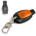 Simple Genuine Leather Auto Key Bags Smart for Benz CLA260 - Black