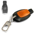 Simple Genuine Leather Auto Key Bags Smart for Benz E260L - Black