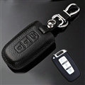 Simple Genuine Leather Auto Key Bags Smart for Hyundai Elantra - Black