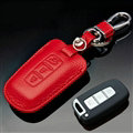 Simple Genuine Leather Auto Key Bags Smart for Hyundai Elantra - Red