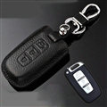 Simple Genuine Leather Auto Key Bags Smart for Hyundai ix35 - Black