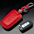Simple Genuine Leather Auto Key Bags Smart for Hyundai ix35 - Red