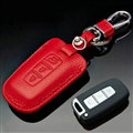 Simple Genuine Leather Auto Key Bags Smart for KIA Forte - Red