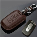 Simple Genuine Leather Auto Key Bags Smart for KIA Sorento - Brown