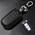 Simple Genuine Leather Auto Key Bags Smart for KIA Sportage - Black
