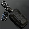 Simple Genuine Leather Auto Key Bags Smart for Toyota Cololla - Black