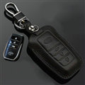 Simple Genuine Leather Auto Key Bags Smart for Toyota FJ Cruiser - Black
