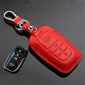 Simple Genuine Leather Auto Key Bags Smart for Toyota FJ Cruiser - Red