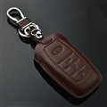 Simple Genuine Leather Auto Key Bags Smart for Toyota Land Cruiser - Brown