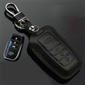 Simple Genuine Leather Auto Key Bags Smart for Toyota Reiz - Black