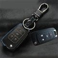 Simple Genuine Leather Crocodile Grain Auto Key Bags Fold for Buick Regal - Black Blue