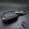 Simple Genuine Leather Crocodile Grain Auto Key Bags Fold for Peugeot 408 - Black
