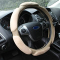 Cheapest Car Steering Wheels Covers Suedette Leather 15 Inch 38CM - Beige