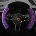 Classic Auto Steering Wheel Covers Velvet 15 Inch 38CM - Purple