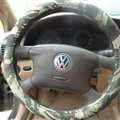 Cool Man Wave Camo Cloth Auto Steering Wheel Covers 15 inch 38CM - Green