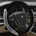 Personalized Auto Steering Wheel Wrap Velvet 15 Inch 38CM - Black