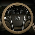 Quality Car Steering Wheels Covers Genuine Leather 15 Inch 38CM - Beige