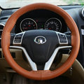 Unique Car Steering Wheels Covers Cowhide Genuine Leather 15 Inch 38CM - Cayenne