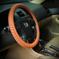 Elegant Green Rubber Car Steering Wheel Cover 15 Inch 38CM - Orange