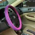 Elegant Green Rubber Car Steering Wheel Cover 15 Inch 38CM - Purple