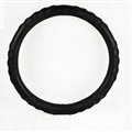 Quality Auto Steering Wheel Covers PU Leather 15 Inch 38CM - Black