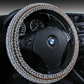 Quality Beaded Car Steering Wheel Cover 15 Inch 38CM - Gold