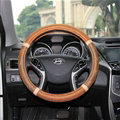 Quality Car Steering Wheel Wrap Ice Silk 15 Inch 38CM - Brown