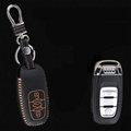 Cool Genuine Leather Key Ring Auto Key Bags Smart for Audi A4 - Orange