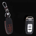 Cool Genuine Leather Key Ring Auto Key Bags Smart for Audi A8 - Red