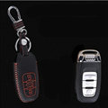 Cool Genuine Leather Key Ring Auto Key Bags Smart for Audi A8L - Red