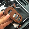 Fashion Genuine Leather Automobile Key Bags Smart for Audi A5 - Brown