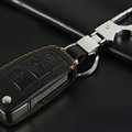 Hand-made Genuine Leather Auto Key Bags Fold for Audi Q7 - Black