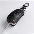 Latest Genuine Leather Automobile Key Bags Fold for Audi A6L - Black