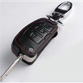 Latest Genuine Leather Automobile Key Bags Fold for Audi Q3 - Black