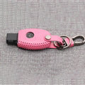 Luxury Genuine Leather Automobile Key Bags Smart for Benz C260 - Pink