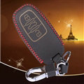 Quality Genuine Leather Key Ring Auto Key Bags Smart for Audi A1 - Red
