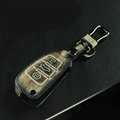 Retro Genuine Leather Auto Key Bags Fold for Audi Q5 - Black