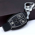 Unique Genuine Leather Automobile Key Bags Smart for Benz C260 - White