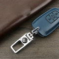 Unique Genuine Leather Key Ring Auto Key Bags Smart for Audi A4L - Blue