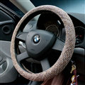 Calssic Universal Car Steering Wheel Covers for Flax 15 inch 38CM - Beige