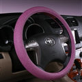 Fish Patterns Pearly Glitter PU Leather Car Steering Wheel Covers 15 inch 38CM - Purple