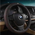 High Quality Hollow Car Steering Wheel Covers Anti-skid PU Leather 15 inch 38CM - Red