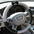 Swallow Gird Bowknot Flax Universal Car Steering Wheel Covers 15 inch 38CM - Black