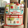 Cute Apple Multi-function Car Seat Back Hanging Pocket Thermal Insulation Storage Bag - Red