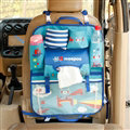 Cute Bears Fold Multi-function Car Seat Back Hanging Pocket Thermal Insulation Storage Bag - Blue